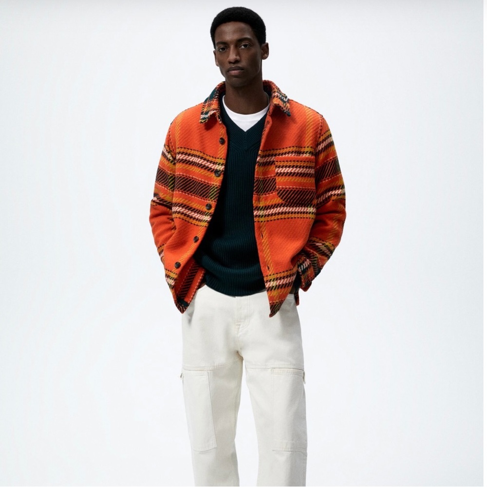 Zara Plaid Overshirt - Picture 7 of 8